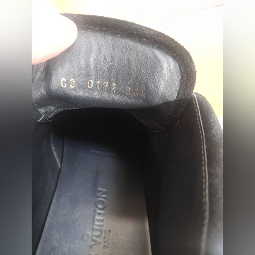 LOUIS VUITTON Boots Heel Monogram Suede Black EU36.5 RARE! - Picture 16 of 16